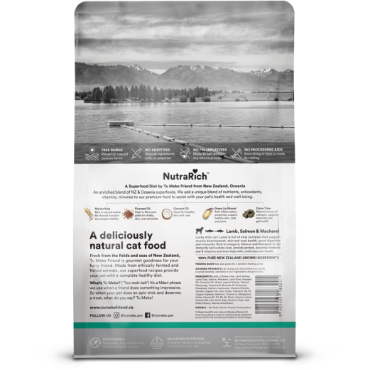 TMF Air-Dried Natural Cat Food Lamb, Salmon and Mackerel 400g