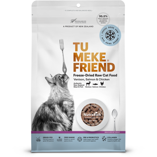 TMF Freeze-Dried Natural Cat Food Venison, Salmon and Chicken 280g