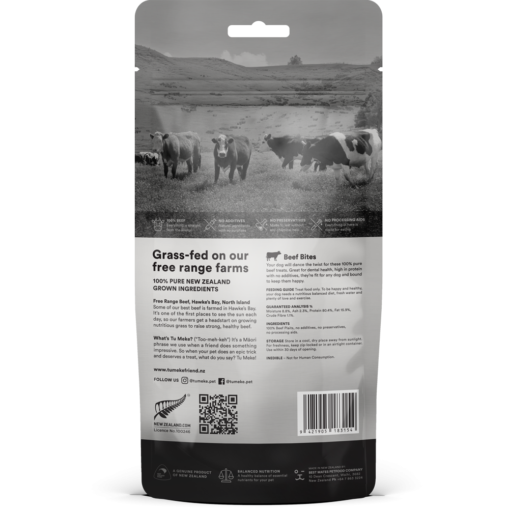TMF Air-Dried Natural Dog Treats Beef Bites 50g
