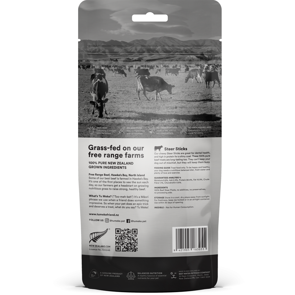 TMF Air-Dried Natural Dog Treats Steer Sticks (5-pieces)