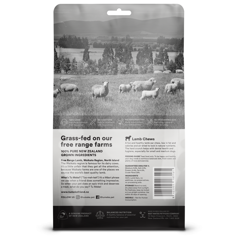 TMF Air-Dried Natural Dog Treats Lamb Chews 80g