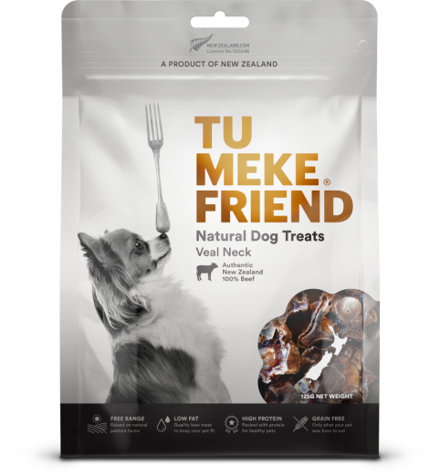 TMF Air-Dried Natural Dog Treats Veal Neck 125g