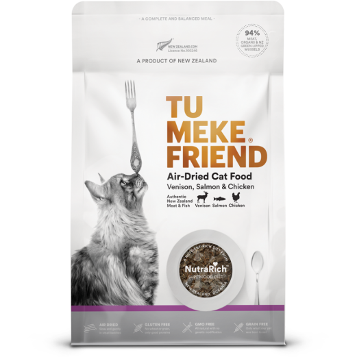 TMF Air-Dried Natural Cat Food Venison, Salmon and Chicken 400g