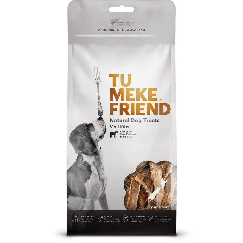 TMF Air-Dried Natural Dog Treats Veal Ribs 125g